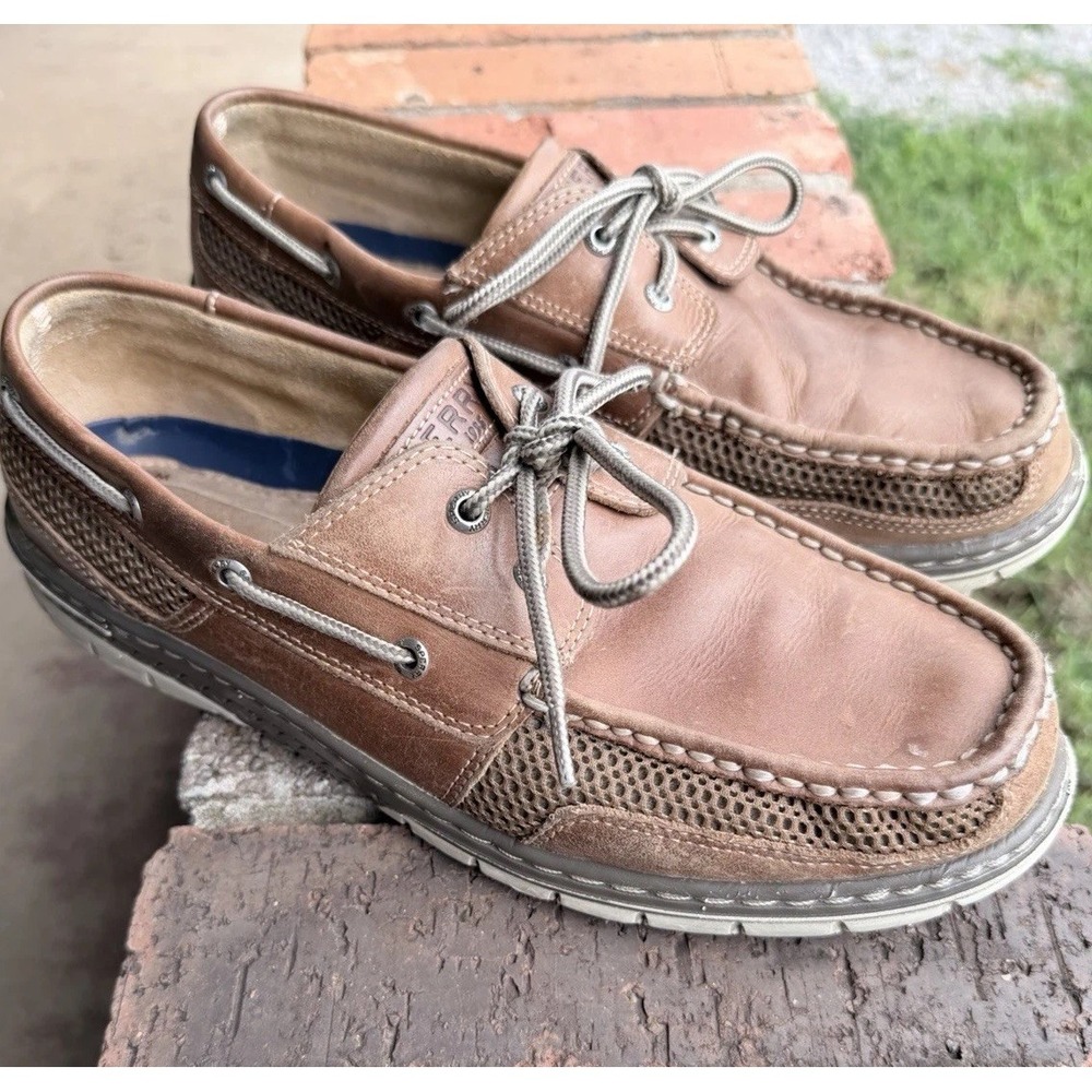 Sperry Top-Sider Authentic Original Boat Shoes Mans 10.5M Tan Leather
